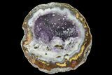 Las Choyas Coconut Geode with Amethyst & Calcite - Mexico #180577-1